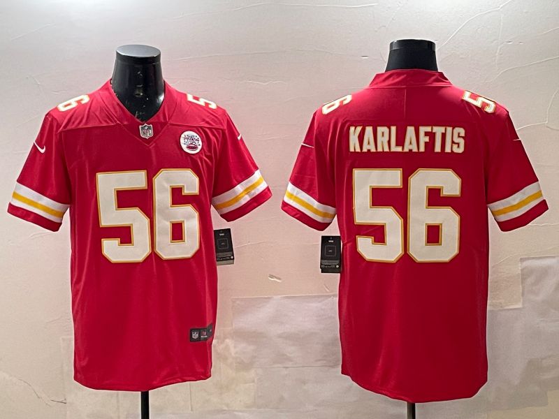 Men Kansas City Chiefs #56 Karlaftis Red Second generations Nike 2025 Vapor Limited NFL Jersey style 5